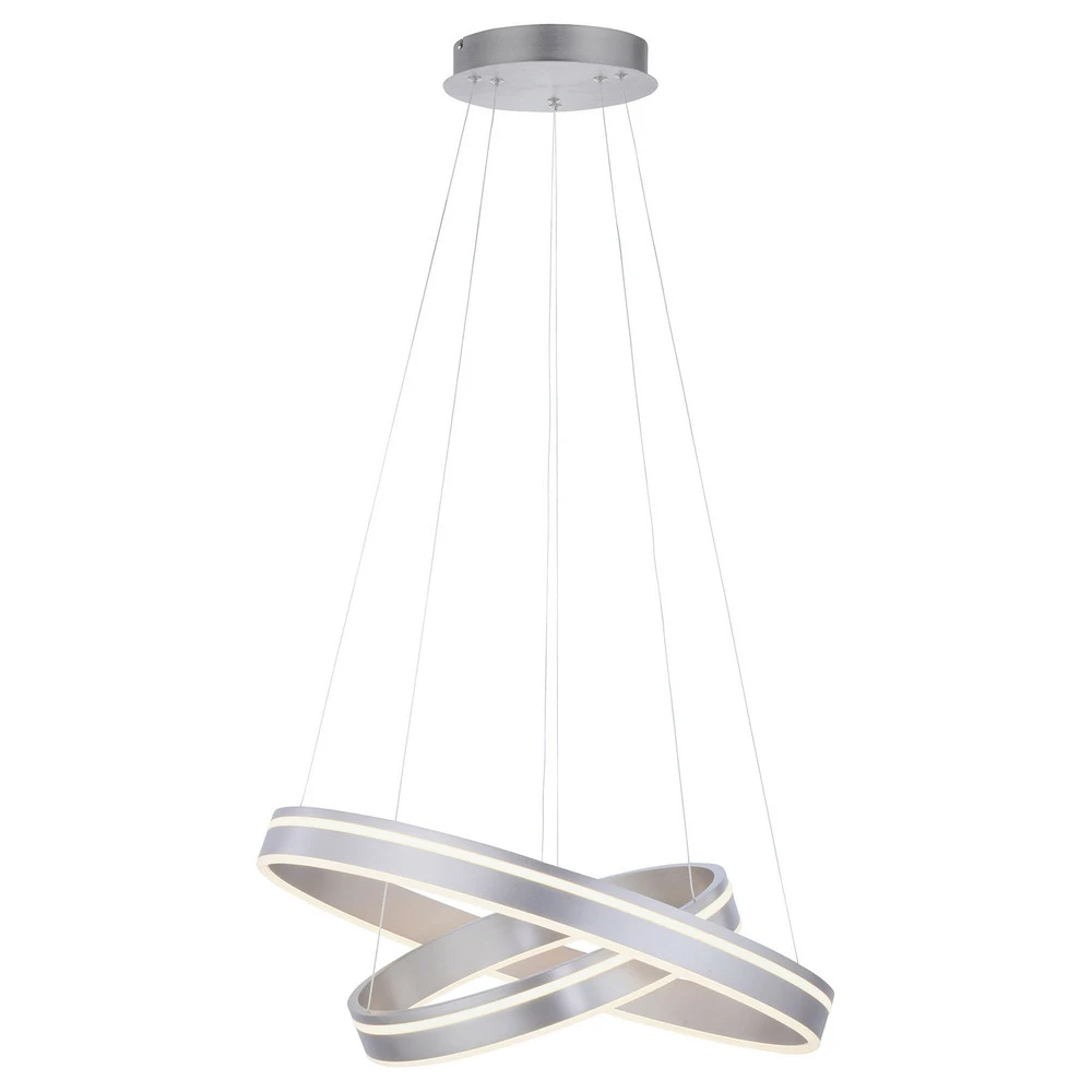 Paul Neuhaus Q-VITO suspension à 2 lampes acier pour quads utilitaires
