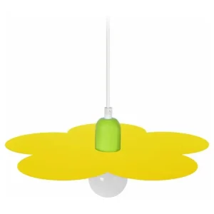 PIVOINE - Suspension géométrique métal jaune et vert en acier inoxydable