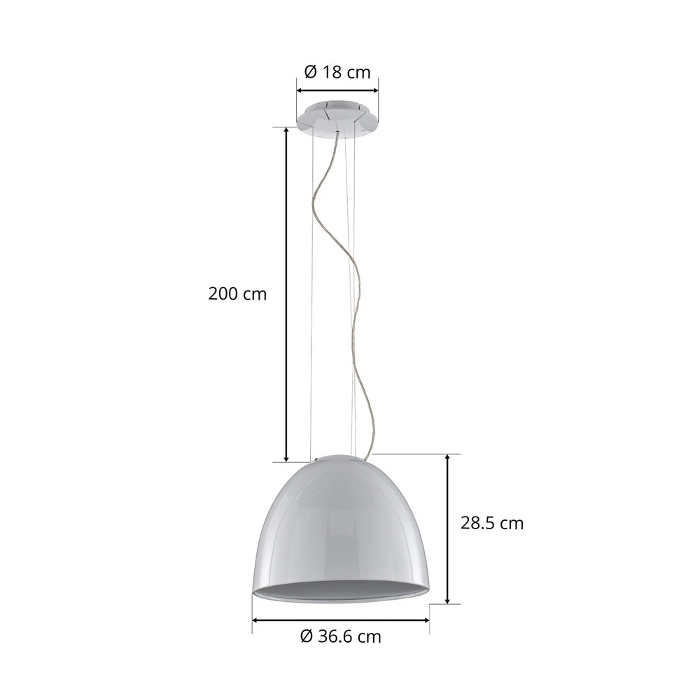 Plaquette de frein moto Artemide Nur Compact Gloss suspension blanche