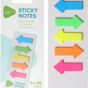 Post it fluo flèche 5 pièces x30 – Qualité & Prix chez Alpha55 – L’alliance parfaite entre style et utilité