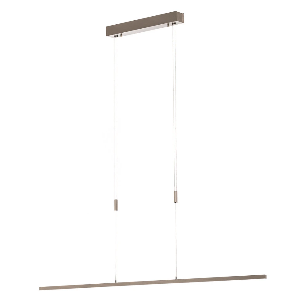 Quitani Suspension LED Tolu, nickel, longueur 118 cm pour amélioration performances