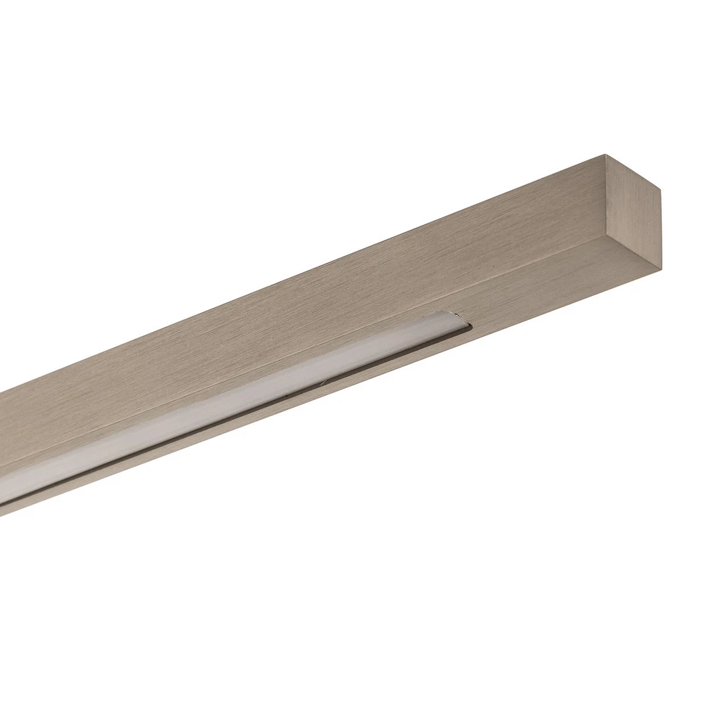 Quitani Suspension LED Tolu, nickel, longueur 118 cm pour amélioration performances