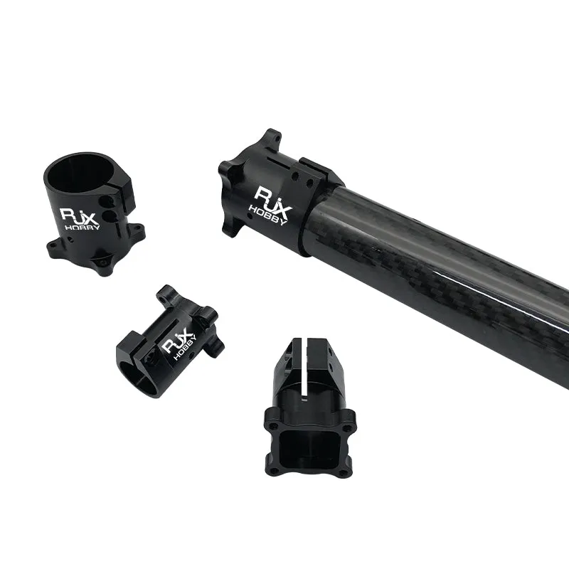 RJXHOBBY 90 ° D16 20 25 30 35 40mm train d'atterrissage montage Vertical buse de Base bielle pièces de fixation pour Drone...