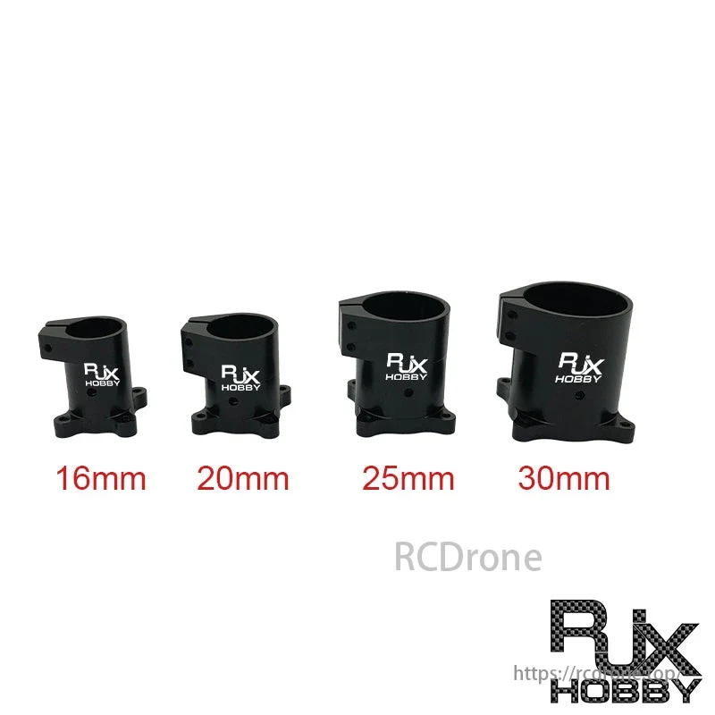 RJXHOBBY 90 ° D16 20 25 30 35 40mm train d'atterrissage montage Vertical buse de Base bielle pièces de fixation pour Drone...