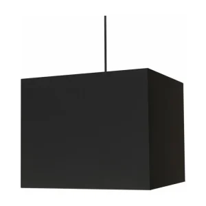 Suspension carré tissu noir 85 cm.
