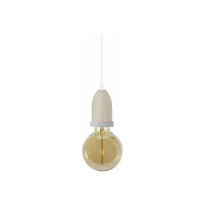 Suspension conique bois naturel,gris 80 cm. avec Garantie Constructeur
