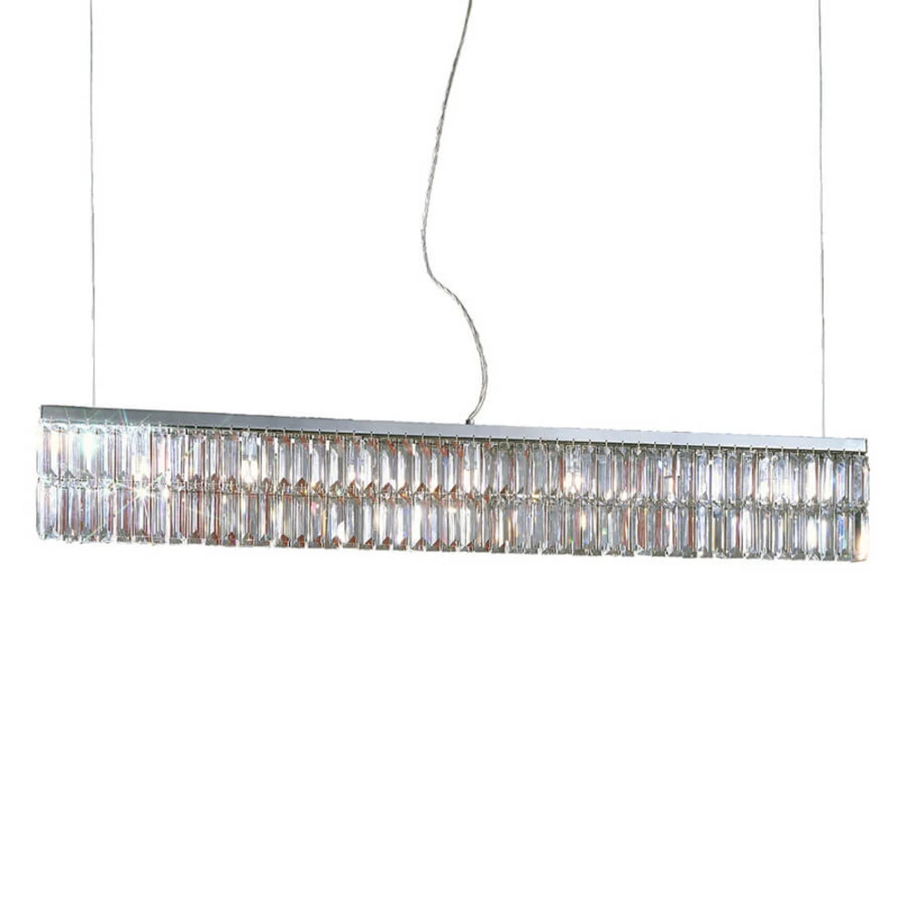 Suspension cristal PRISMA chromé