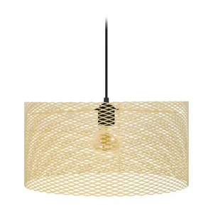 Suspension cylindre métallique á carrée jaune 84 cm. pour remplacement usure
