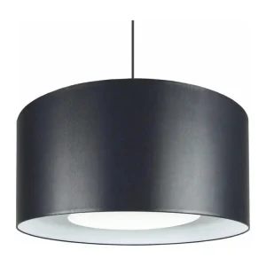 Suspension cylindre tissu noir,blanc 80 cm. avec meilleure adhérence