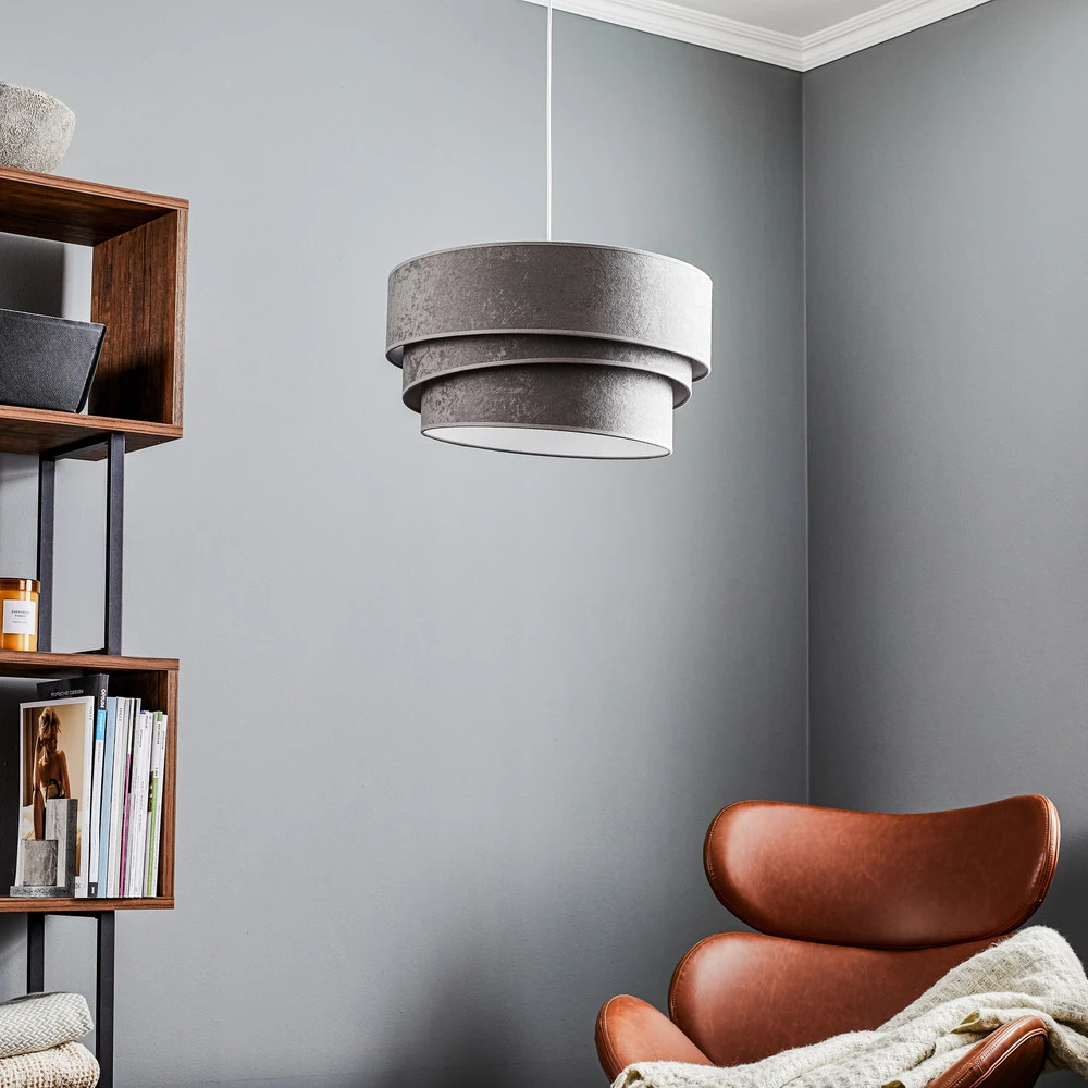 Suspension Devon, grise/blanche Ø45 cm avec meilleure adhérence