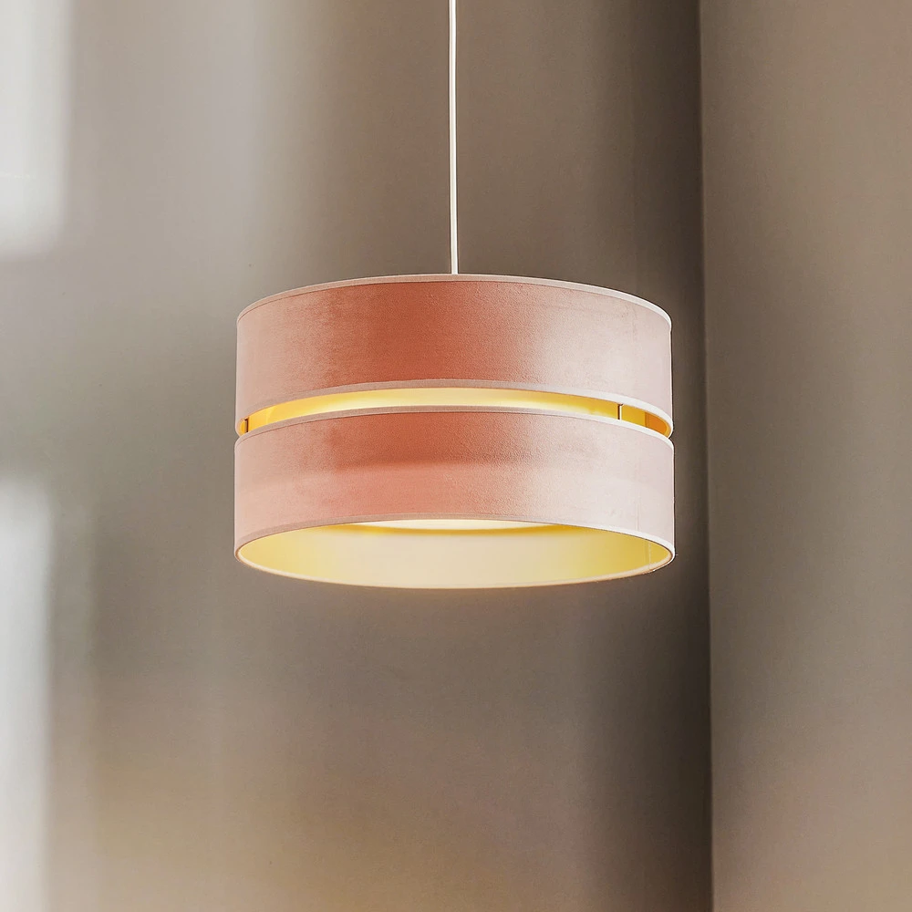Suspension Golden Duo Ø 40 cm rose évident/doré en acier inoxydable