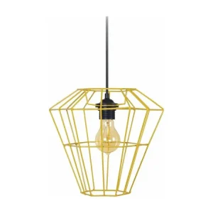suspension inversé, cone filaire jaune 88 cm. - 520