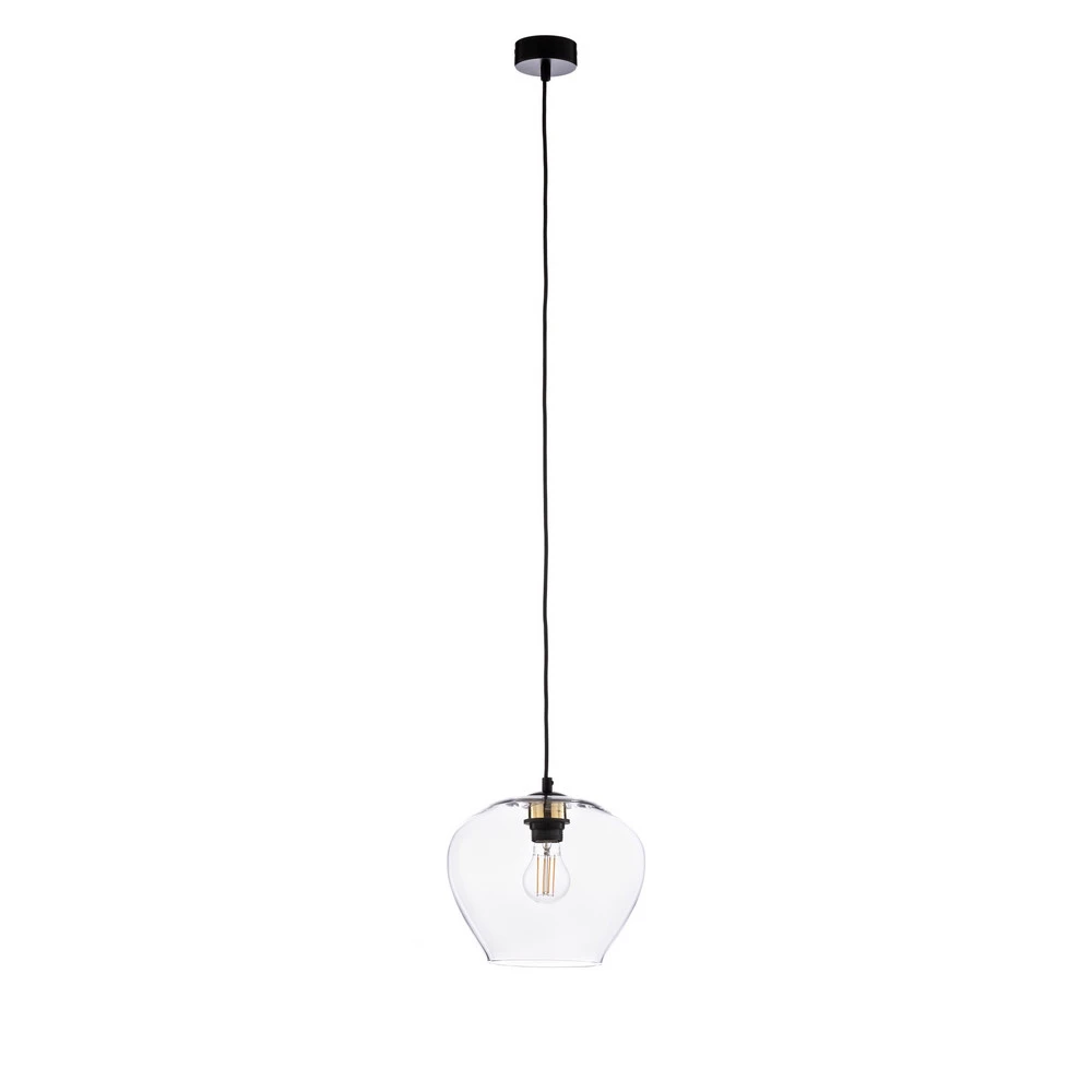 Suspension Kaja avec boule en verre voir à travers, Ø 24 cm