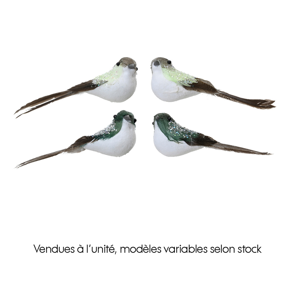 Suspension de Noël : oiseau en mousse pour sapin - 3.5x12xH.4.5cm pour quads utilitaires