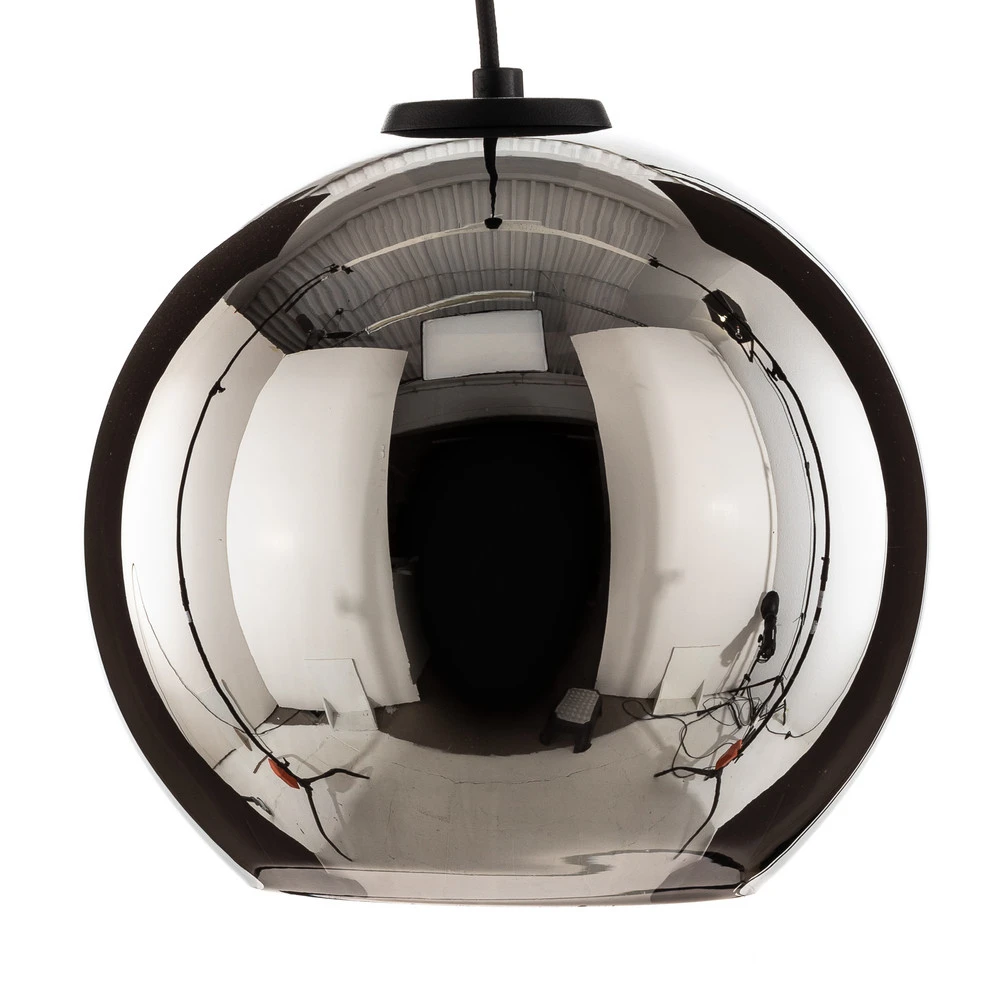 Suspension Polaris, verre réfléchissant, chromé