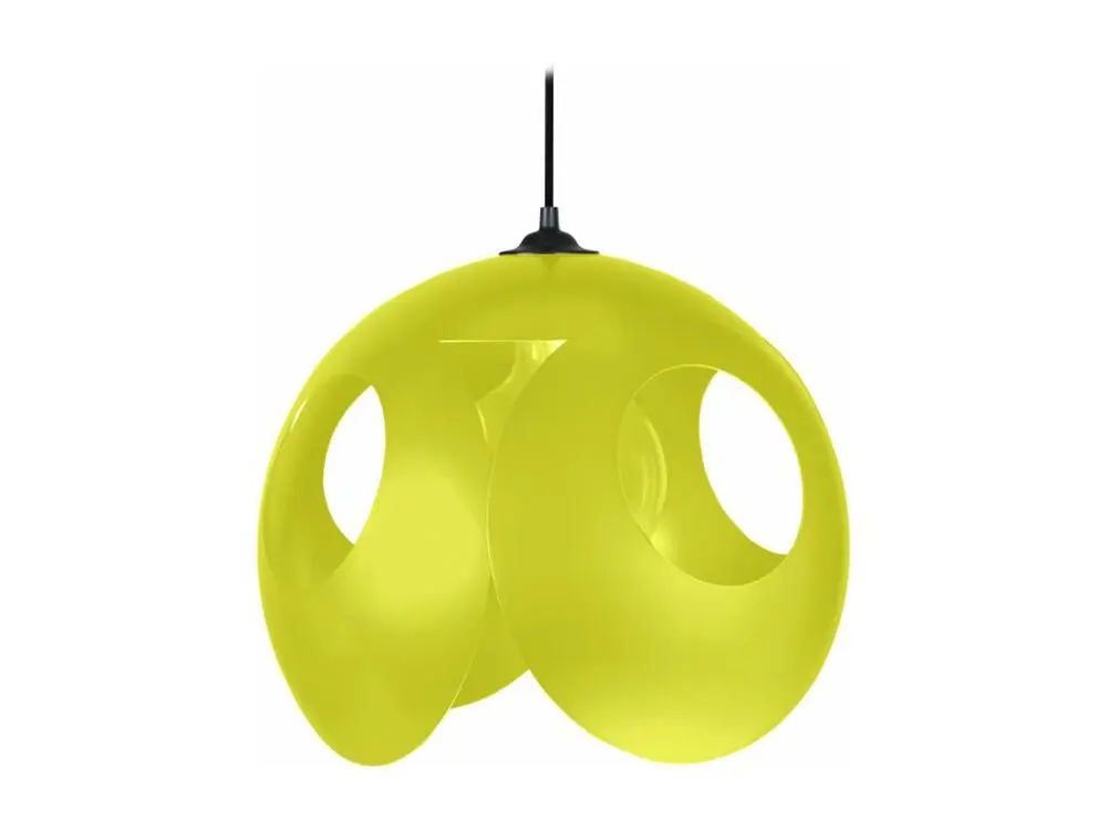 Suspension sephere métal jaune 80 cm. avec joints neufs