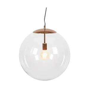 Suspension tendance cuivre 50 cm - Ball - Montage Direct