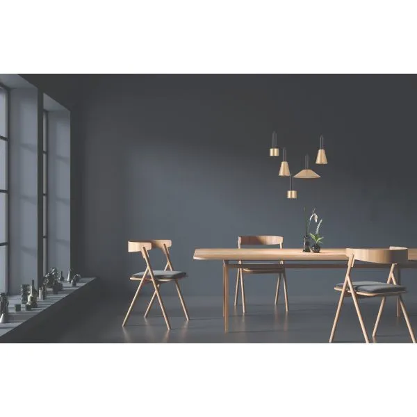 Suspension ZAMBELIS D70 7W DESIGN Noir Sablé avec rivets de maillon
