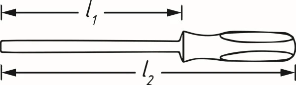 Tournevis Hazet profil à fente 1 x 55 mm trou de suspension dans le manche lame ronde 810-55 se procurer à bas prix