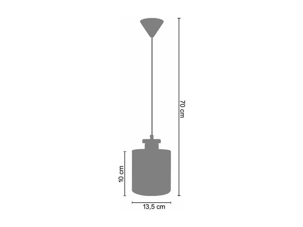 UZIBUZE - Suspension cylindrique métal crème pour usage intensif