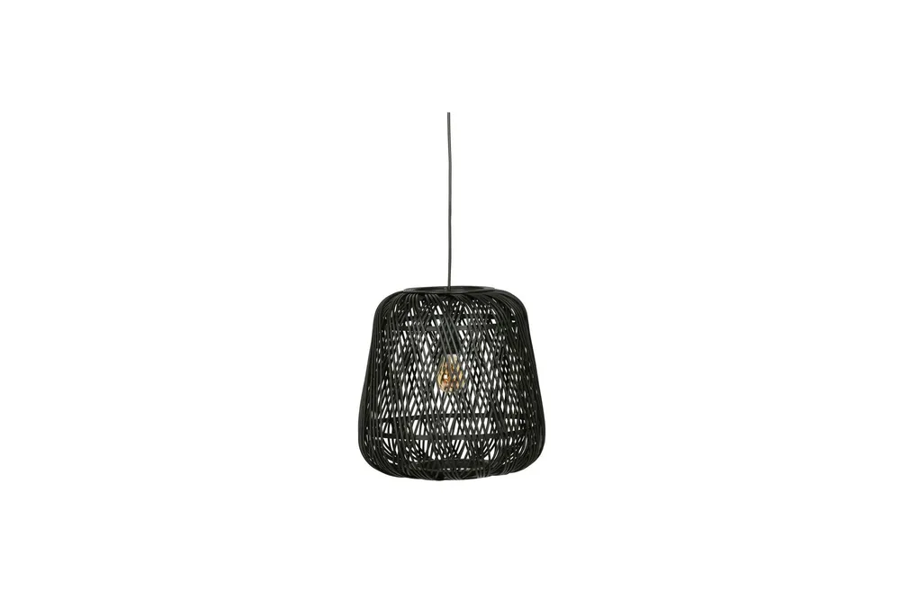 Petite suspension en bambou noir Moza Woood - Souple et résistante.
