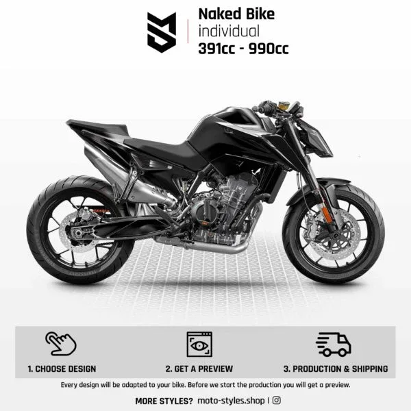 Kit déco individuel - Naked Bike 391ccm - 990ccm