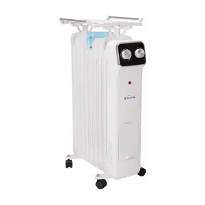 Radiateur d'huile blanc avec réservoir d'humidification