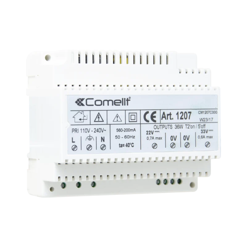 ALIMENTATORE PER KIT SIMPLEBUS DOPPIA USCITA 33/20VCC COMELIT 1207