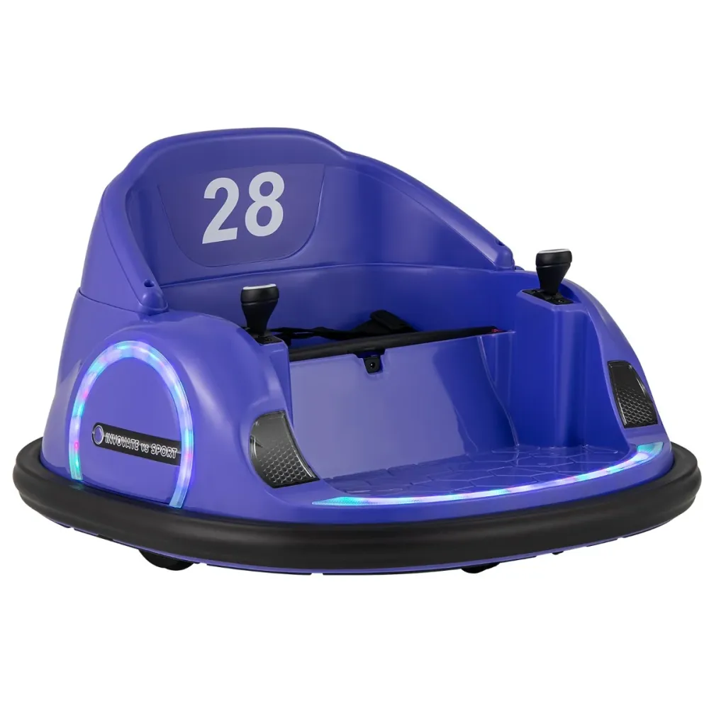 Auto-tamponneuse électrique 66,5 x 64,5 x 39 cm 360° et musique ambiante style contemporain en PP violet 20_0010409