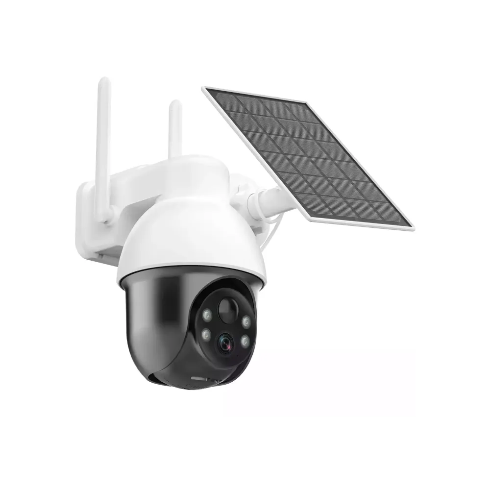 Certifié CE pour Flottes Configurateur | Caméra W512MW extérieure rotative 1440P | Avec panneau solaire