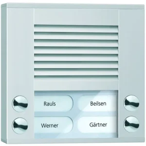 TCS audio platine de rue série PES 4 boutons de sonnette (alignés à droite/gauche) AP argent PES04-EN/04 acquérir à bas prix