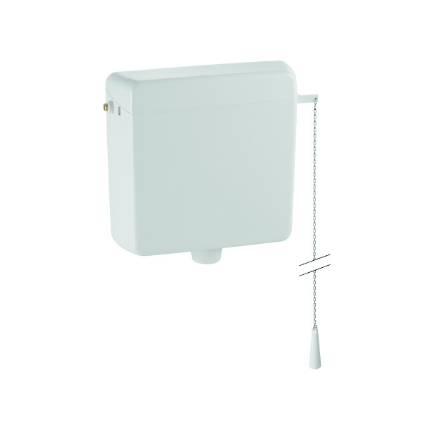 Réservoir de WC AP123 haute position - latérale - simple touche - blanc - GEBERIT