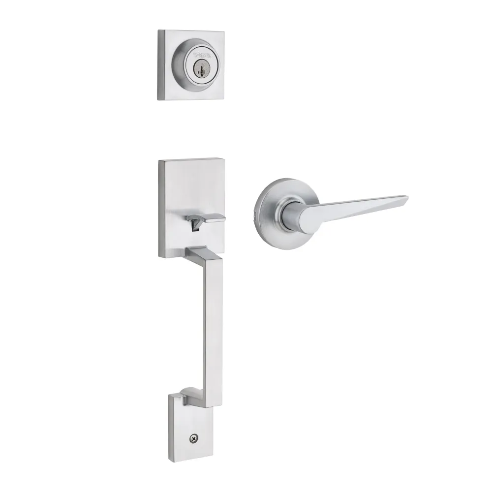 Certifié TÜV Clenche d’entrée Amador Tristan, nickel satiné