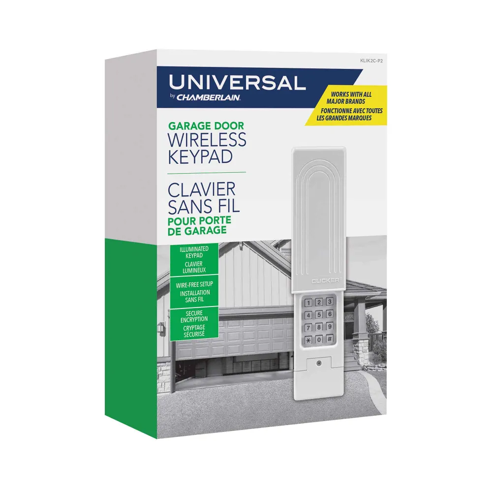 Clavier pour porte de garage Polyvalent Clicker, sans fil
