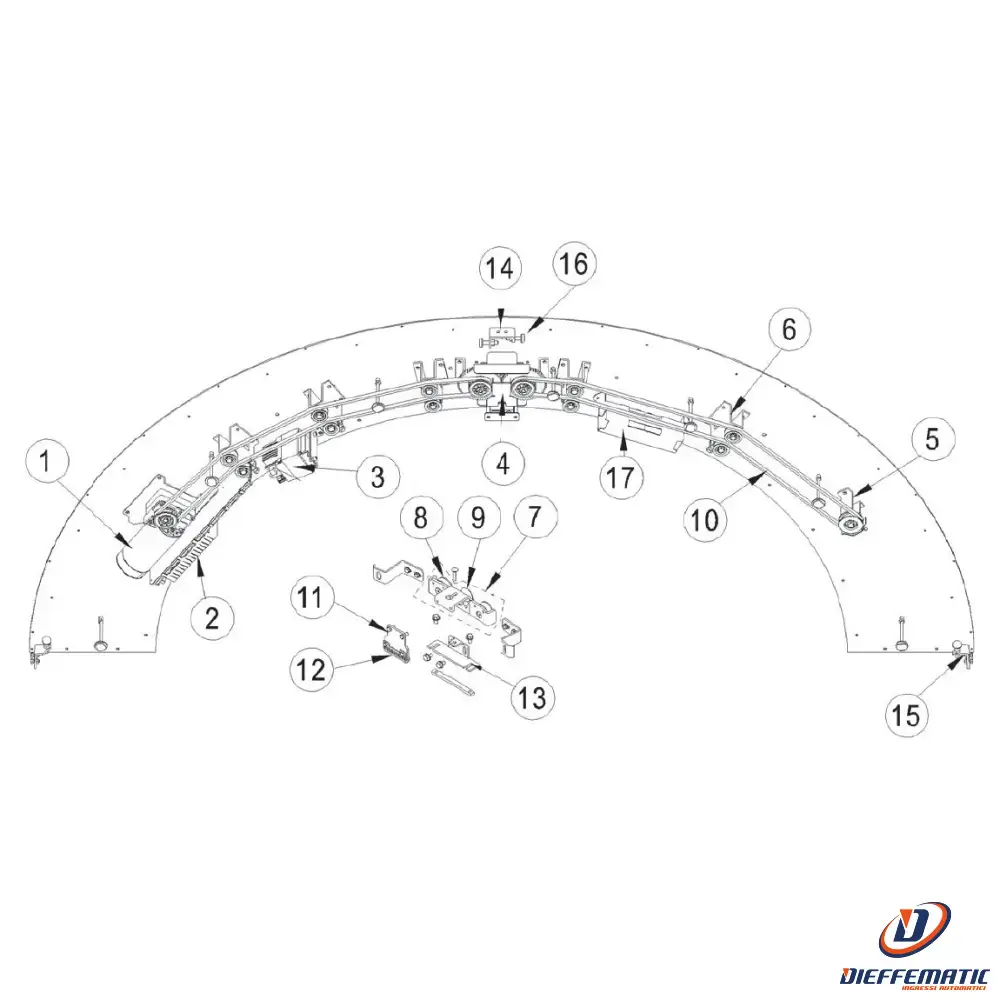 Fermo Per Cinghia Volo Ditec Entrematic 61502 Ricambio Originale Automazione Batterie longue durée