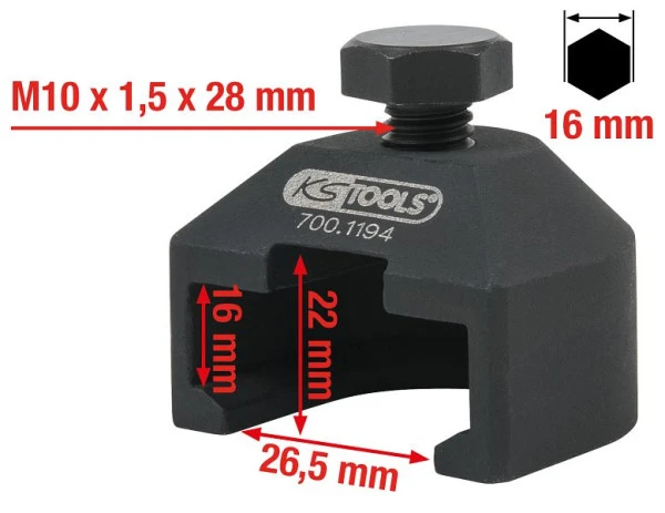 KS Tools Extracteur de bras d'essuie-glace spécial avec fourche d'extraction pour Audi Q7 265 mm 700.119...