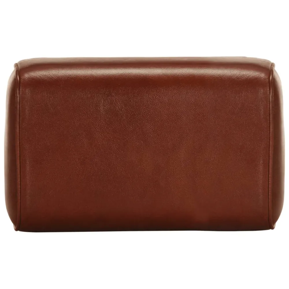 Certifié CE Banc saut de cheval tabouret 38 cm en cuir véritable marron et manguier brun DEC025011