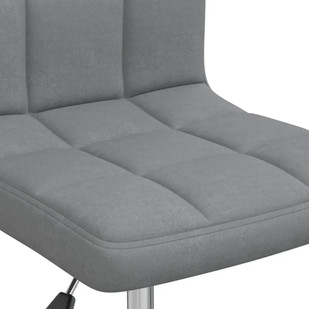 Chaise tabouret sur roulettes siège pivotant en tissu gris évident DEC025081