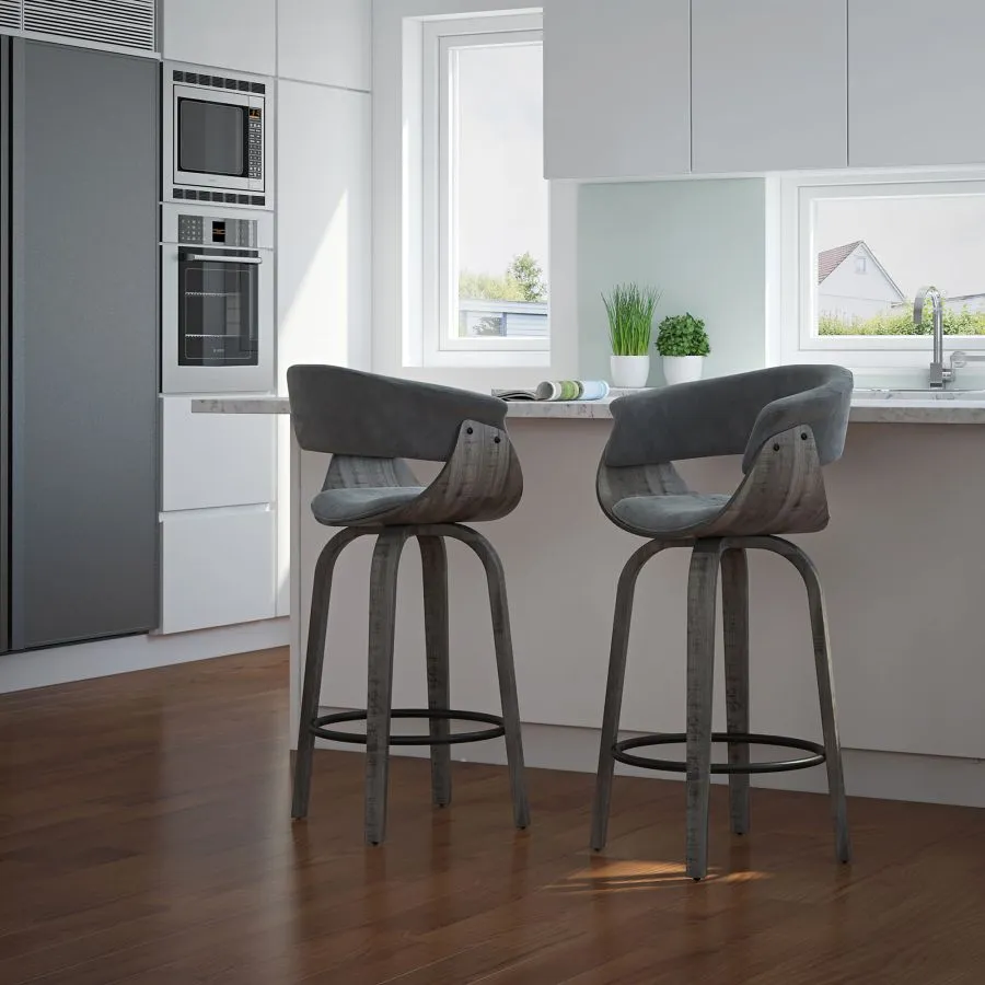 Garantie Constructeur Tabouret De Comptoir Holt 26'' En Velours Gris
