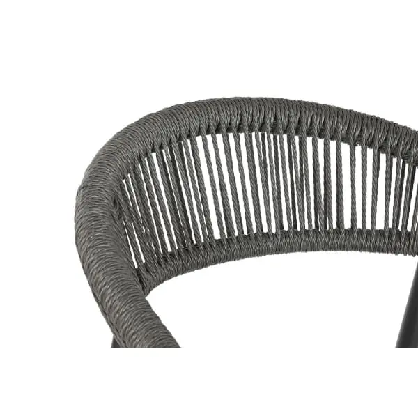 Lampe de travail Tabouret Rotin Tressé Gris et Métal Noir
