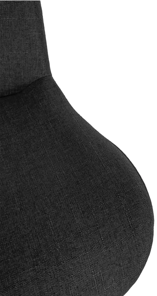 Lot de 2 tabourets de bar réglable en hauteur et rotatif repose-pieds en tissu noir cadre en métal noir 10_0005981 pour at...