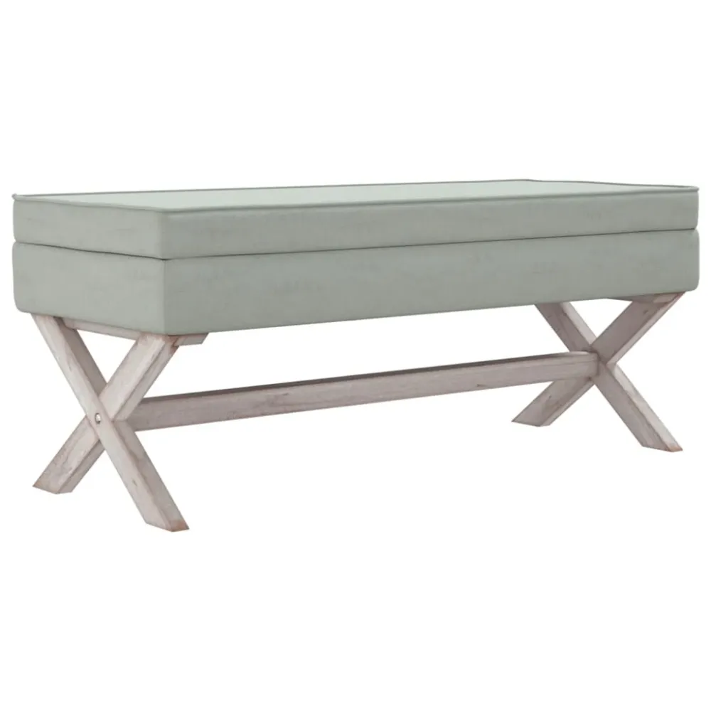 Rangement mural Tabouret de rangement 110 x 45 x 49 cm velours gris manifeste 02_0010868