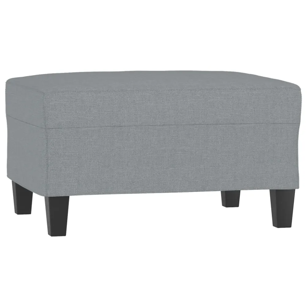 Repose-pieds tabouret 70 x 55 x 41 cm en tissu gris DEC030253 | Antidérapant |