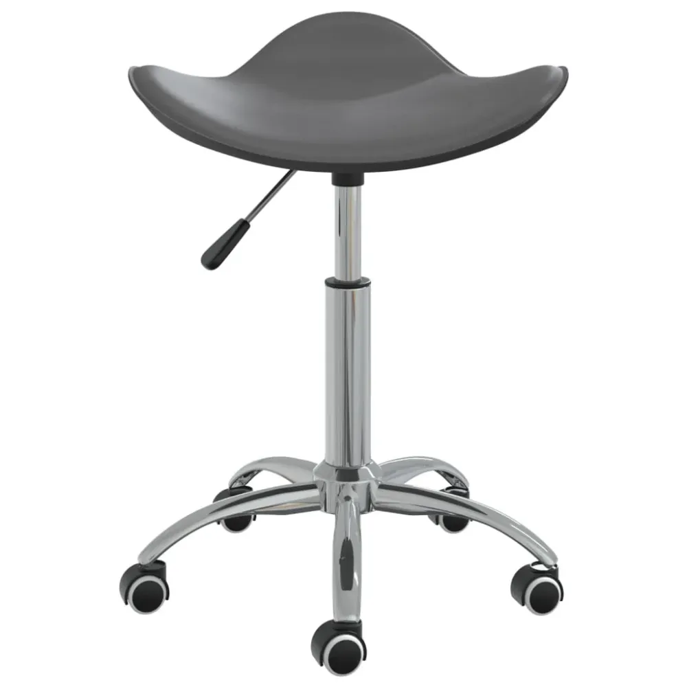 Tabouret de travail sur roulettes hauteur réglable en VINYLE gris et acier DEC025094 - Compatible Universelle