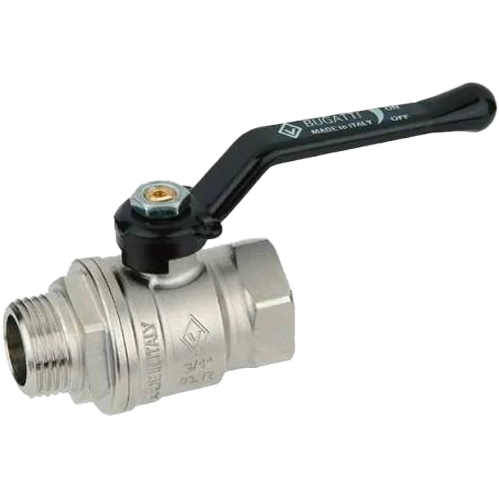 Flexible hydraulique Valvole Sfera P. Totale M-F Leva Alluminio Bugatti 3/4" Dn 20 Pn 30