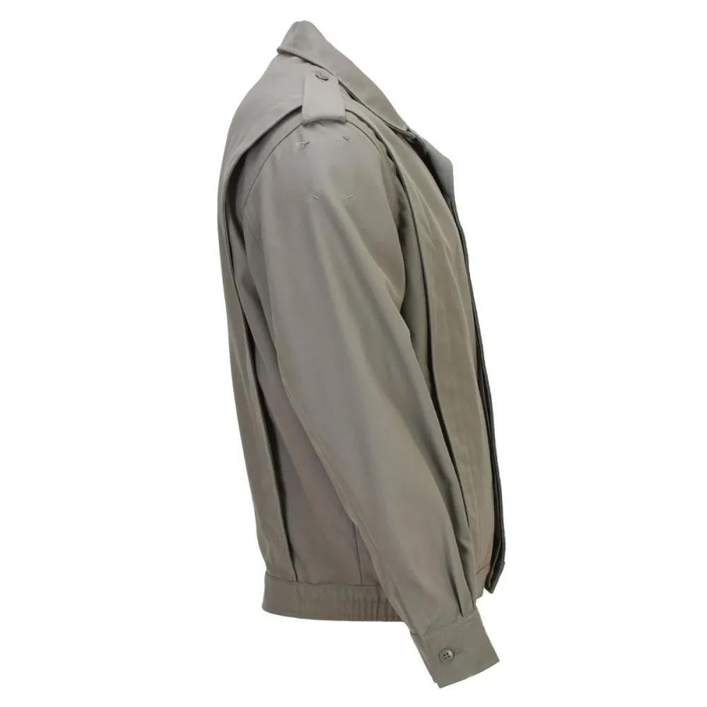 Veste intemporel militaire française originale plissée à ourlet élastiqué Gris