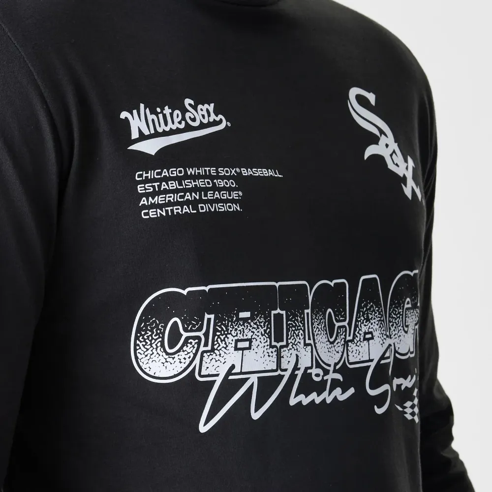T-Shirt à Manches Longues Chicago Blanc pur Sox MLB Modern Driver Noir S