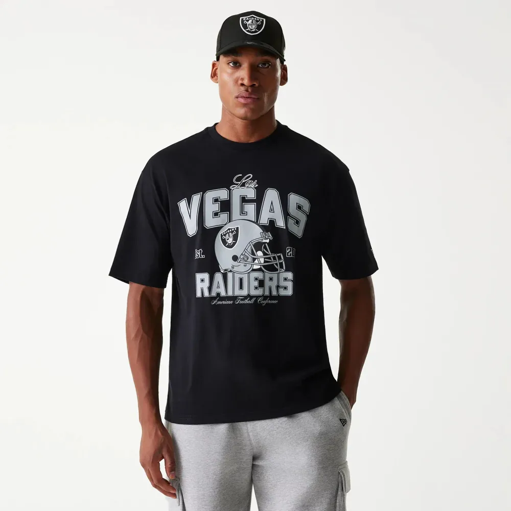 T-shirt Oversize Las Vegas Raiders NFL Helmet Noir Coffre rigide 45L Xs