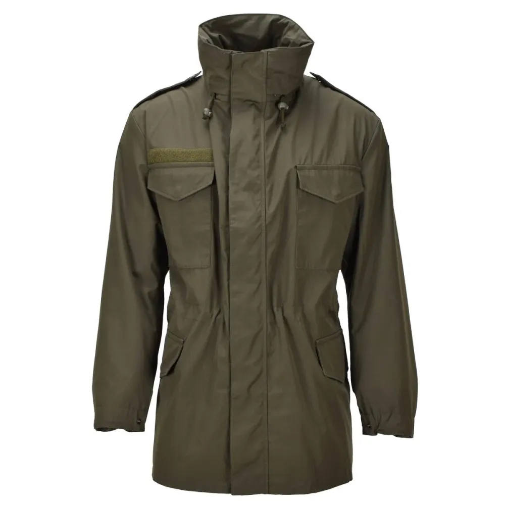 Veste de combat originale autrichienne militaire M65 avec membrane Sympatex imperméable Olive avec Système de verrouillage